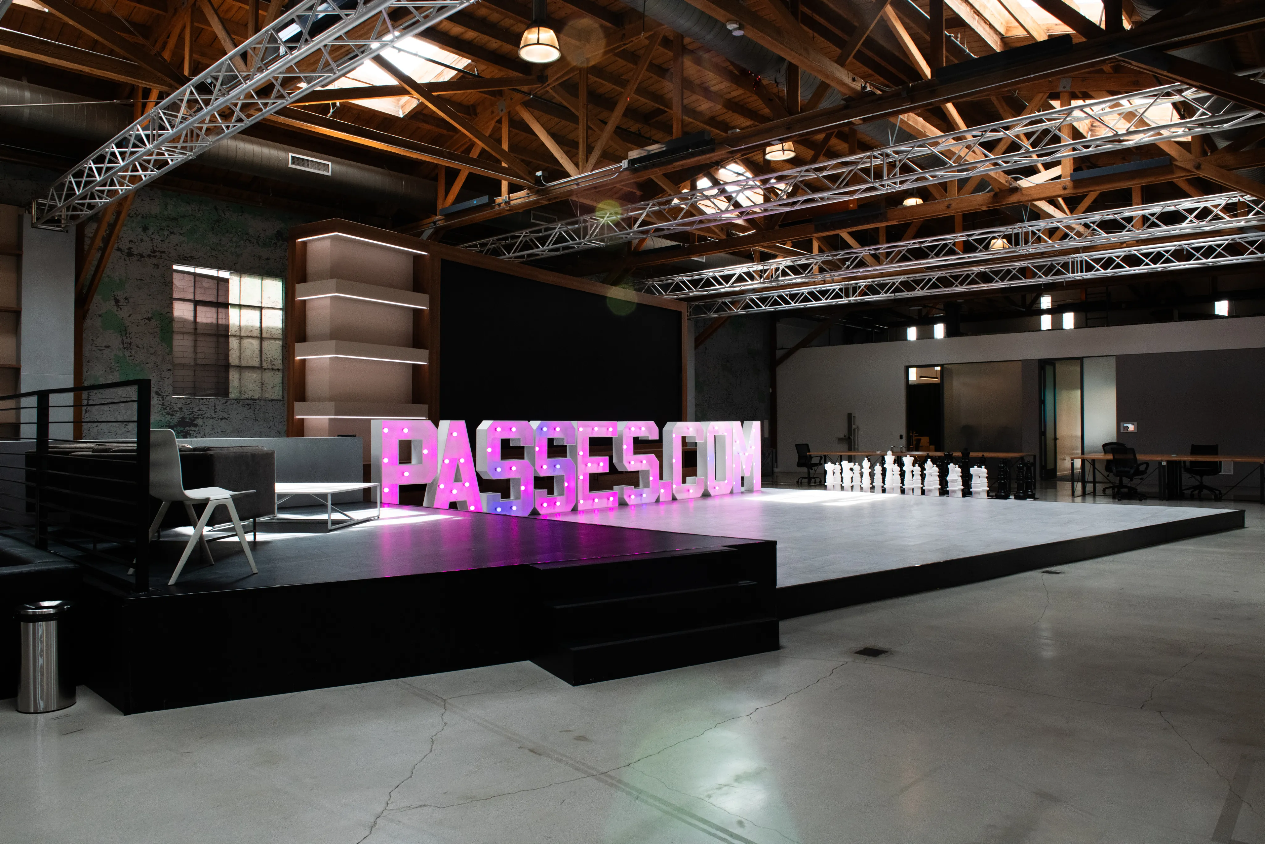 Passes events space for launch parties and fan meetups